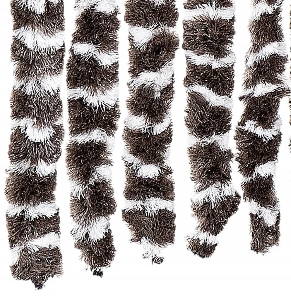 barna és fehér zsenília rovarfüggöny 90 x 200 cm