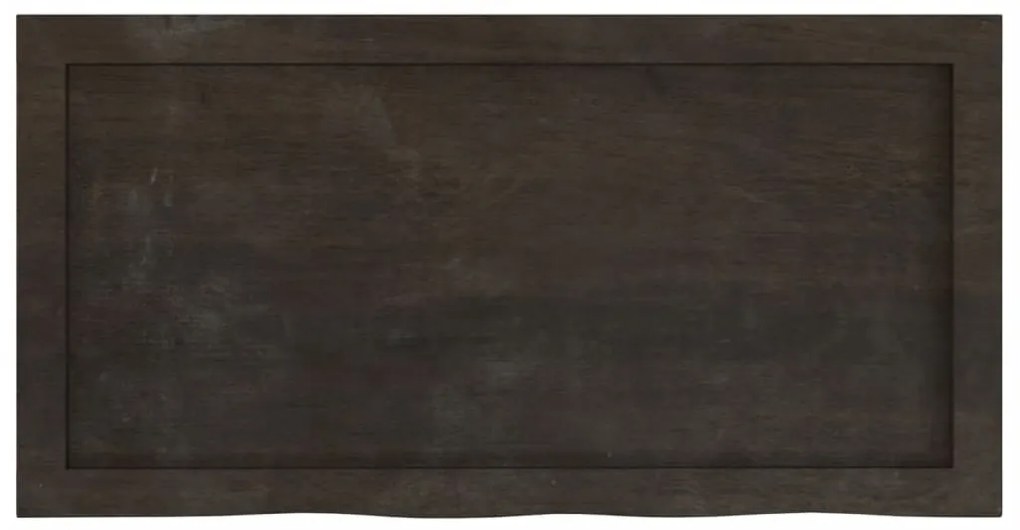 sötétbarna kezelt tömör tölgyfa fali polc 80x40x(2-4) cm