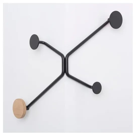 Hook fekete fali akasztó külső sarokra - Gazzda