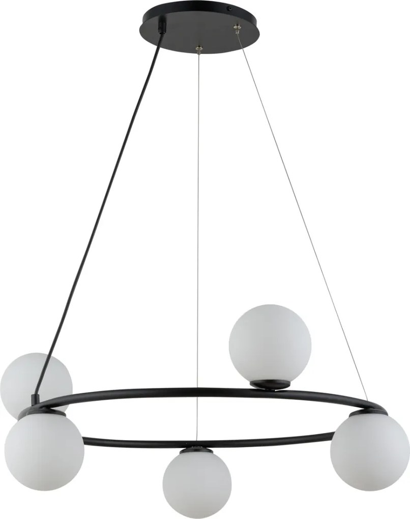 SIGMA LIGHTING 33383 GAMA Többágú Függesztett Lámpa Fehér, Fekete G9 IP20