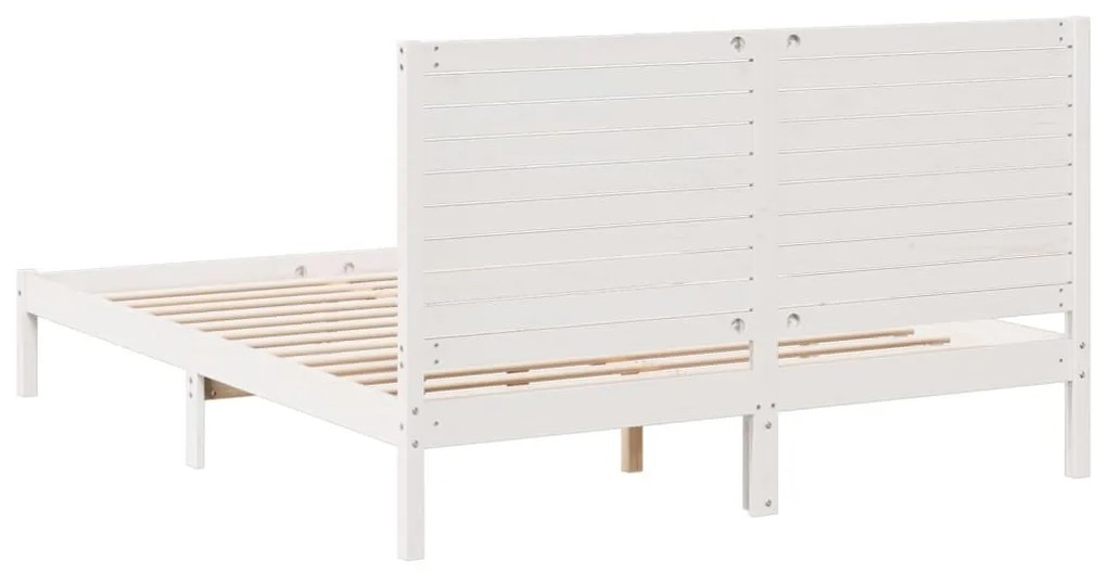 fehér tömör fa extra hosszú ágykeret matrac nélkül 160 x 210 cm
