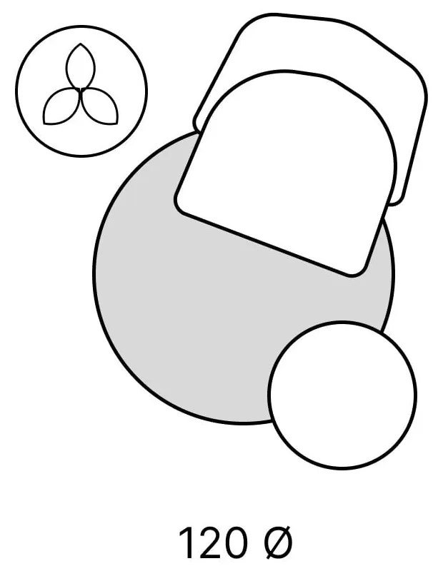 Bézs kerek szőnyeg ø 120 cm Arti – Hanse Home