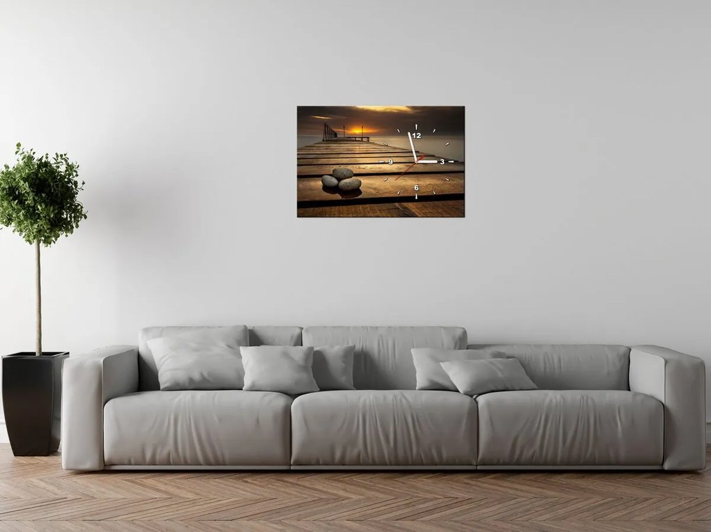 Gario Órás falikép Gyönyöru reggel a mólónál Méret: 60 x 40 cm