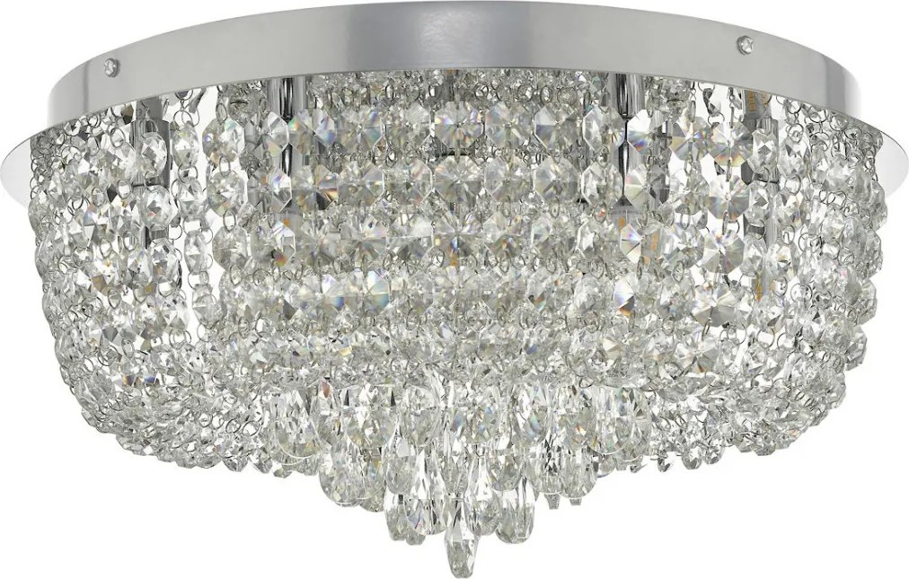 DAR LIGHTING EIT5008 EITAN Kristály Mennyezeti Lámpa Csiszolt Króm G9 IP20