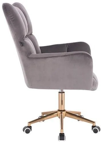 HR650K Grafit modern velúr szék arany lábbal