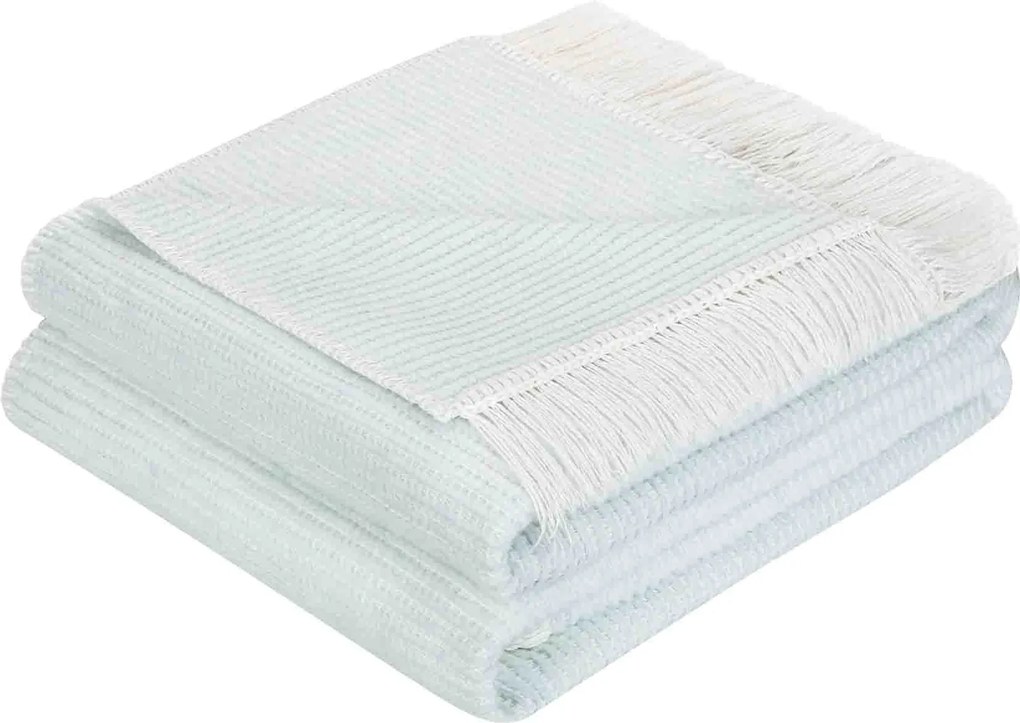 Pamut-akril takaró 150x200 Lady ágytakaró pléd zsálya