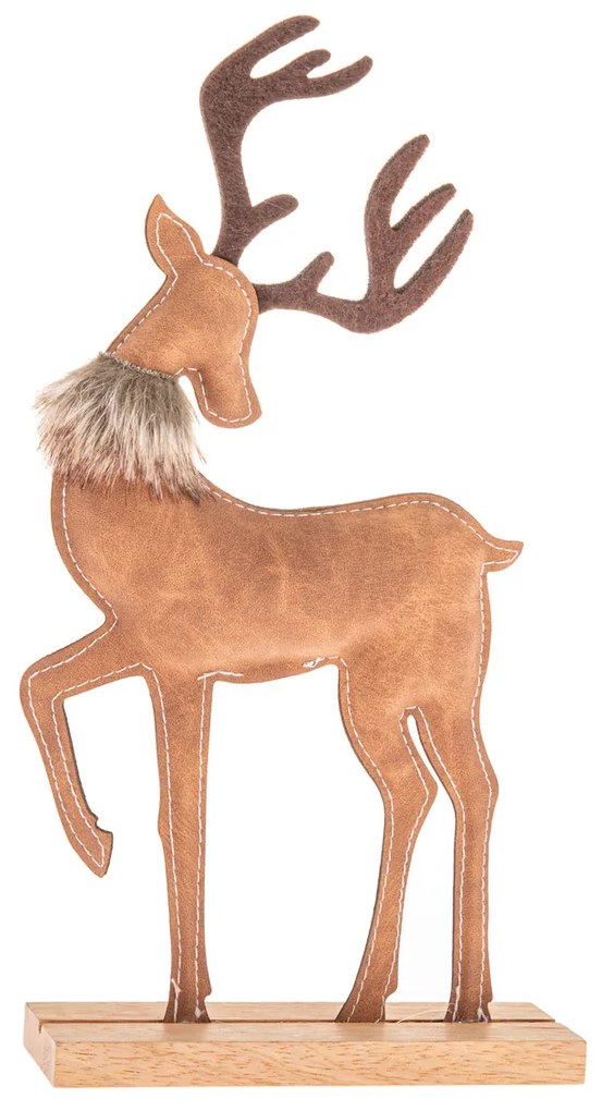 Karácsonyi dekoráció Műbőr szarvas 29 cm, var. II