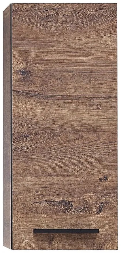 Barna függő fürdőszoba szekrény tölgyfa dekorral 30x70 cm Set 374 - Pelipal