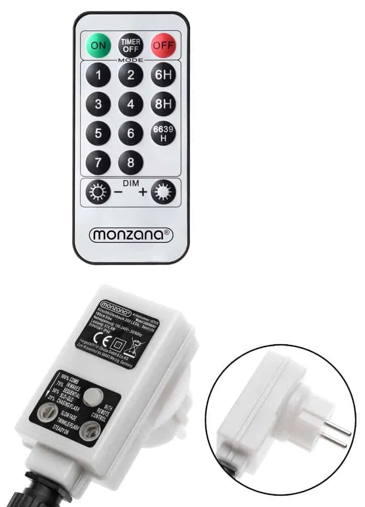 CSERESZNYE világító fa beltéri és kültéri használatra, 180cm, hideg fehér Monzana