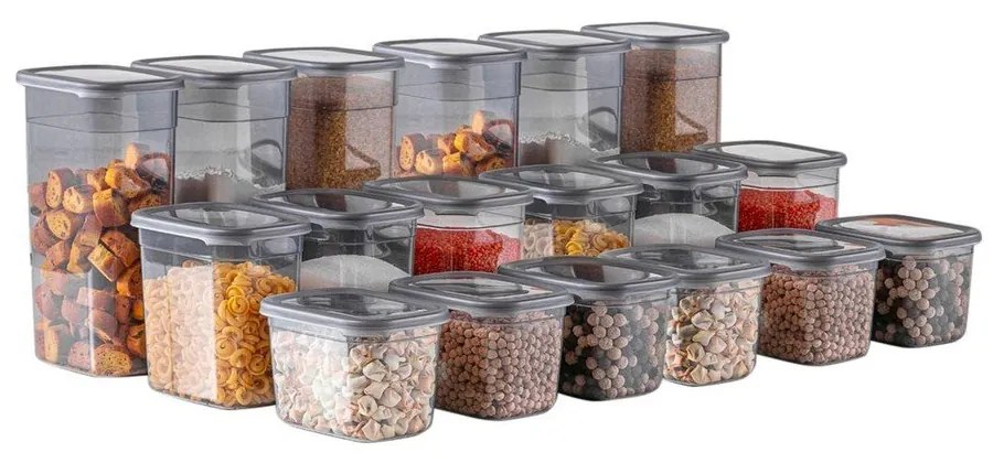 Élelmiszertartó doboz szett 18 db-os Fresco – Hermia