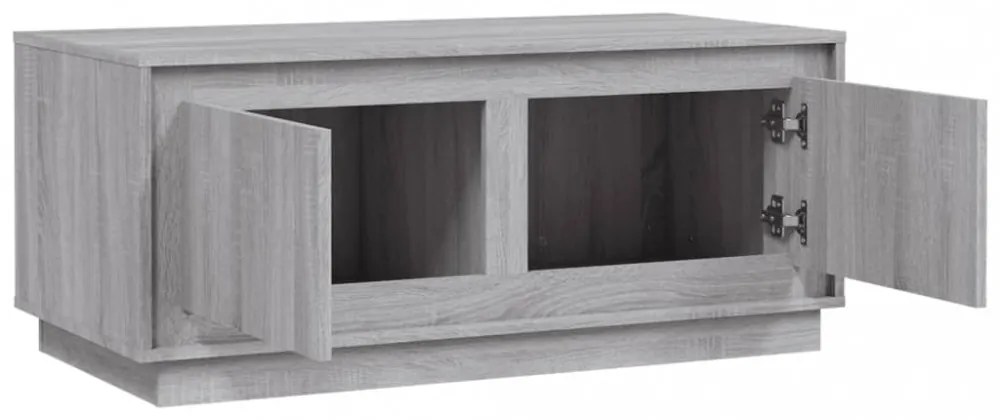 szürke sonoma színű szerelt fa dohányzóasztal 102x50x44 cm