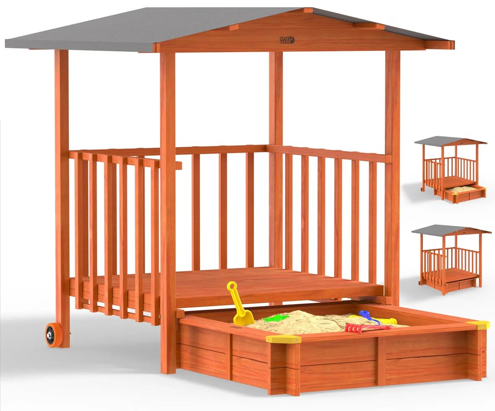 Deuba Sandpit Merle fedett verandával
