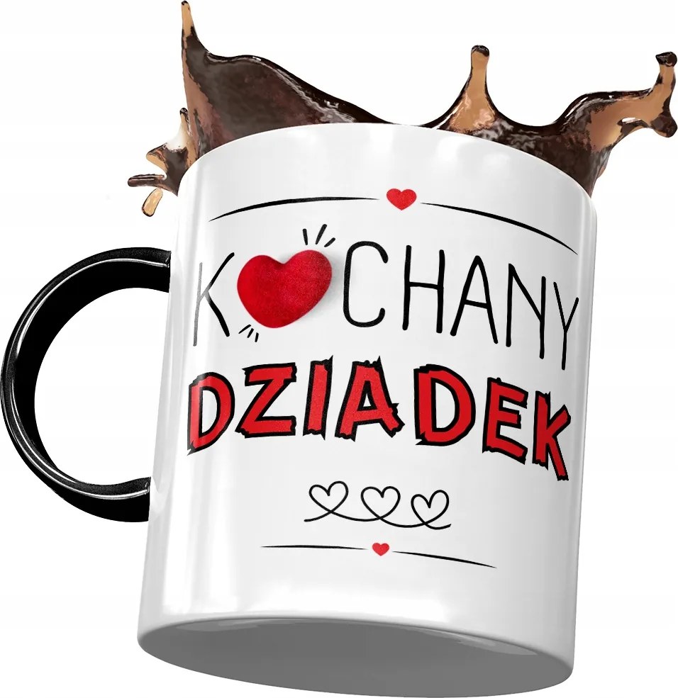 Fekete bögre nagypapának Nagypapa napja Ajándék Nyomtatott fényképpel