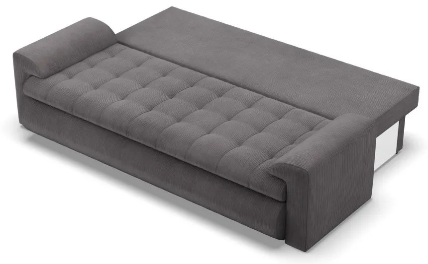 Tokio kanapéágy, kordbársony, szürke