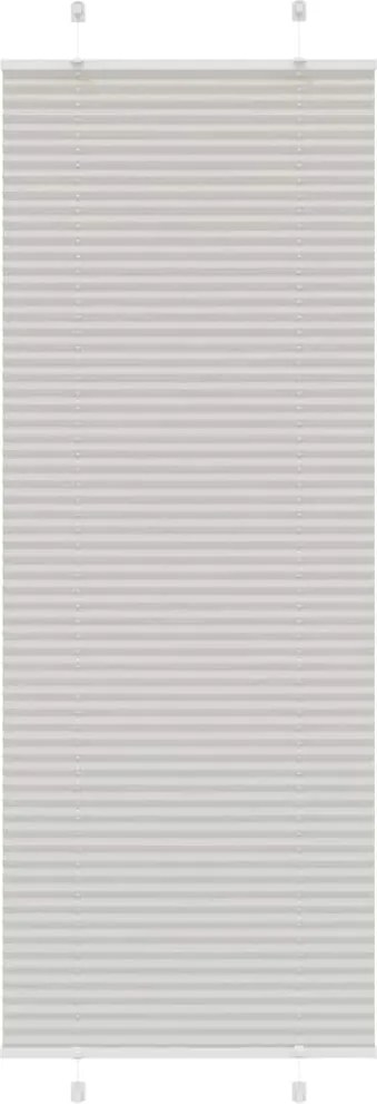 vidaXL pliszírozott redőny világosszürke 70x200 cm szövetszélesség