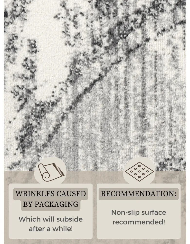 Szürke-krémszínű kerek szőnyeg ø 120 cm Gloria Lydia – Hanse Home