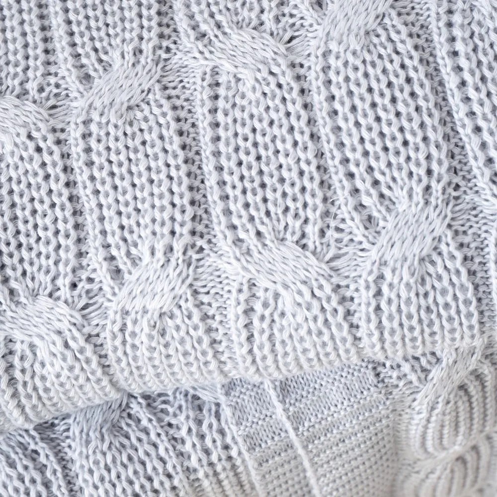 Szürke kötött takaró 130x170 cm Chunky Marl Knit – Catherine Lansfield