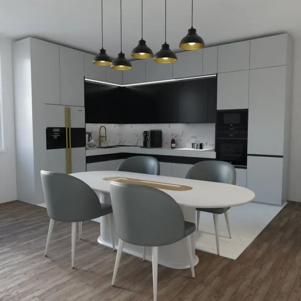 Csillár zsinóron SVEN 5xE27/15W/230V fekete/arany