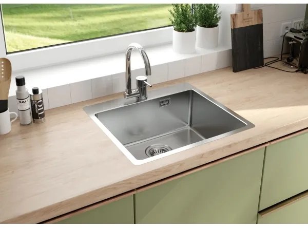 Deante ZPO_010B - Mosogató OLFATO 50,5x55 cm csiszolt acél