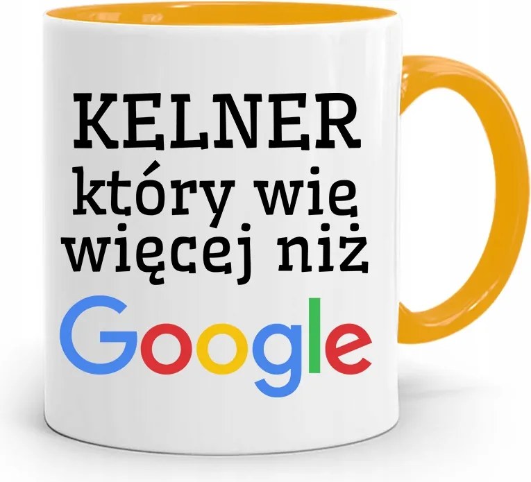 Pincérnek A Sárga Bögre Többet Tud, Mint A Google fényképes nyomattal