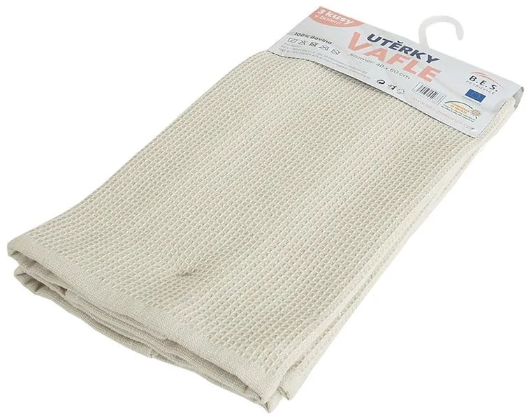Pamut konyharuha szett 3 db-os 40x60 cm Wafle – B.E.S.