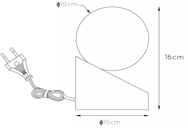 Lucide 45561/01/70 - Asztali lámpa LEN 1xG9/33W/230V