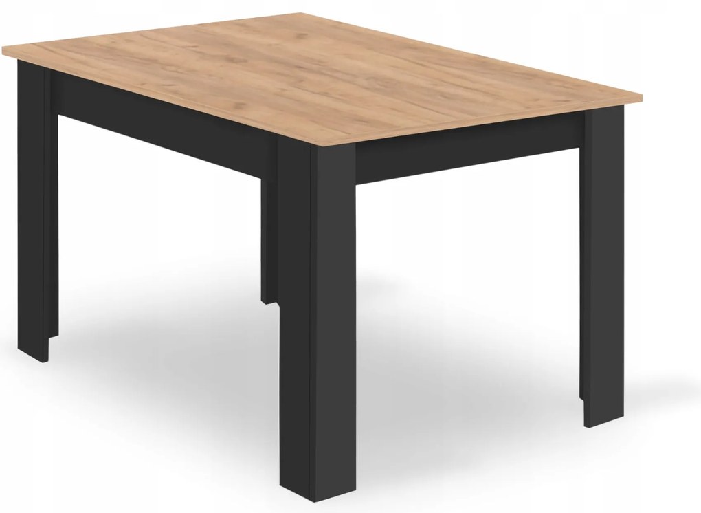 Fekete étkező szett 1 + 4, MADO CRAFT asztal 120x80 + BALI MARK fekete szék