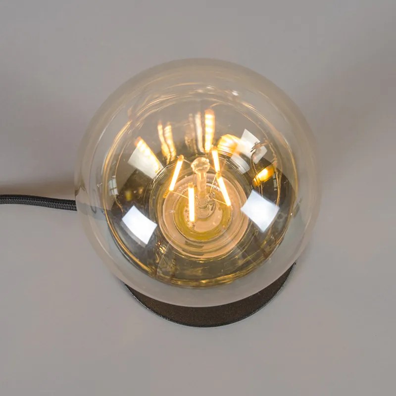 Modern asztali lámpa fekete - Facil