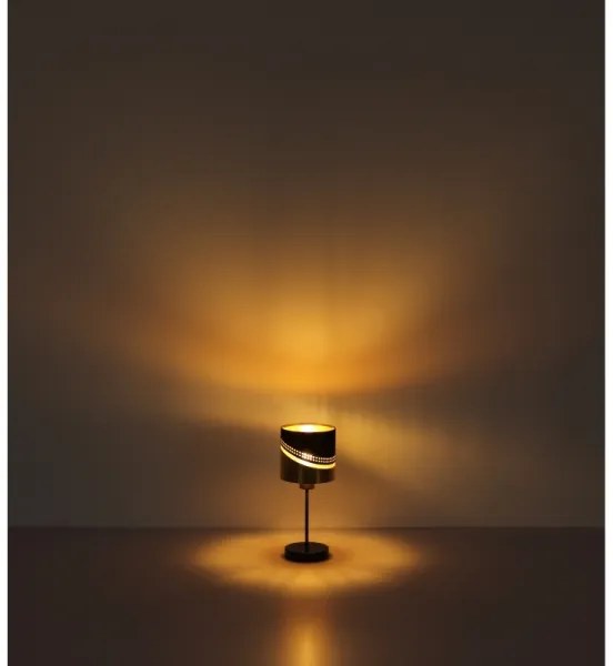 Globo 54046T - Asztali lámpa OR 1xE27/40W/230V átm. 16 cm fekete/arany