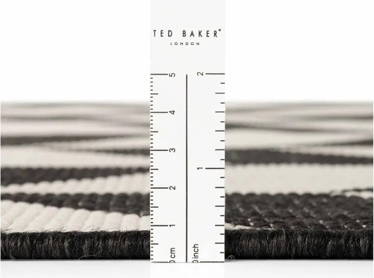 Fekete-krémszínű kültéri-beltéri szőnyeg 120x170 cm Haringey Terrick – Ted Baker