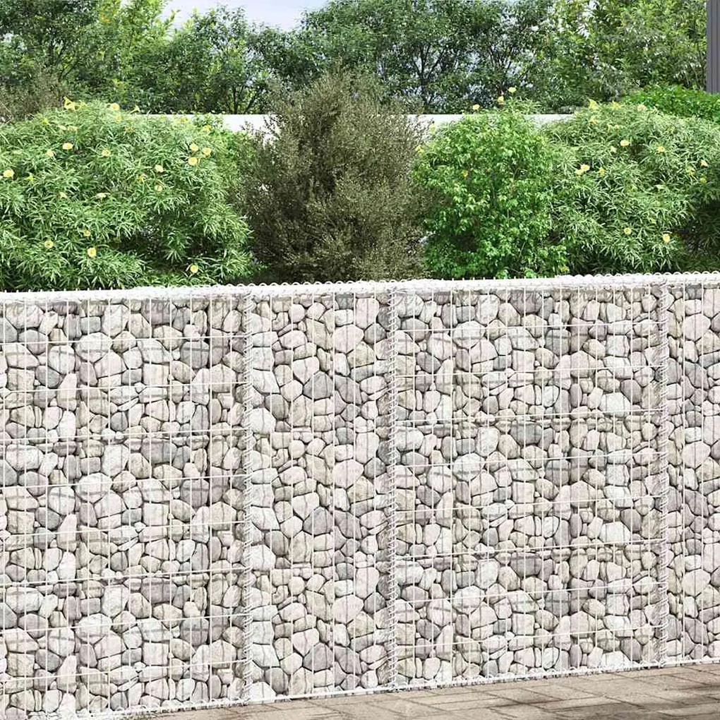 vidaXL trapéz alakú horganyzott acél gabion magaságyás 80x20x100 cm