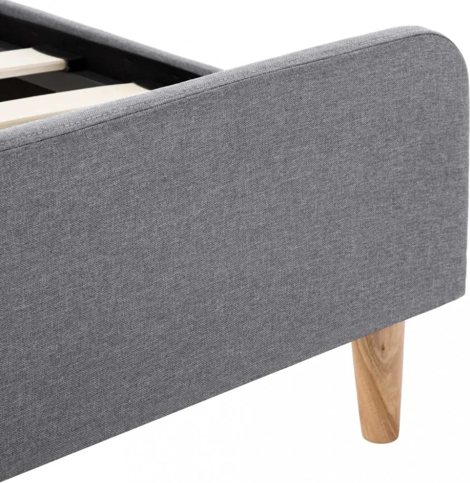 vidaXL világosszürke szövetkárpitozású ágykeret 160x200 cm