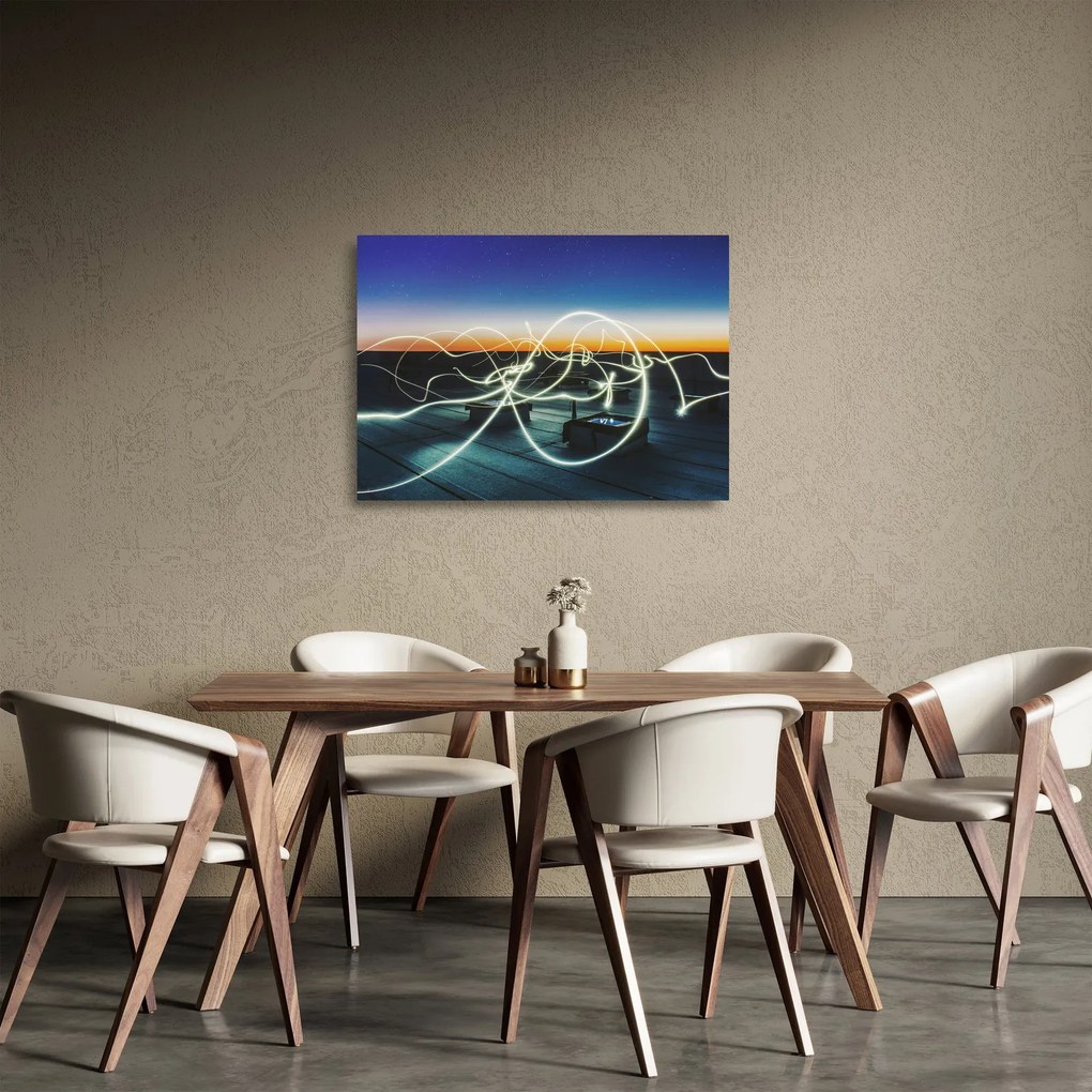 Kép - kilátás az égre a tetőről (üvegen) (70x50 cm)