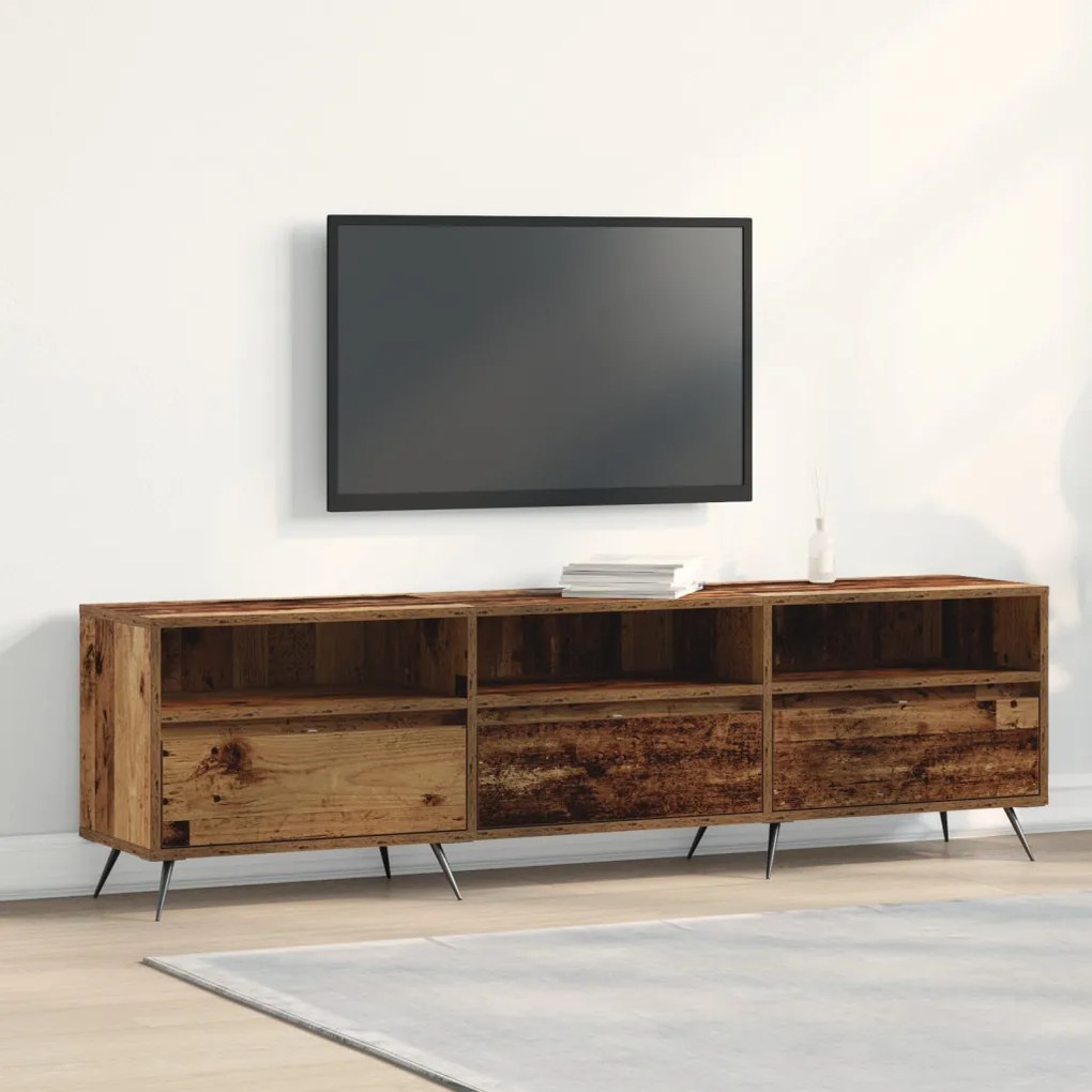 TV szekrény Régi Fa 150x30x44,5 cm Műgyanta