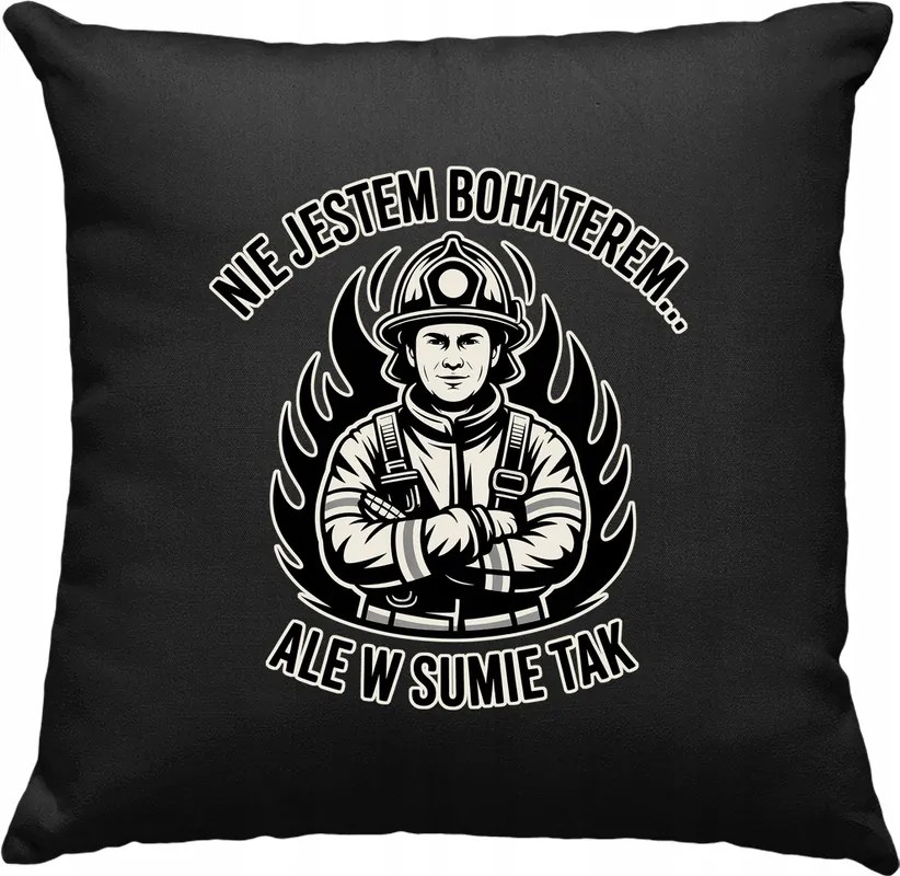 Tűzoltó párna tűzoltó vicc 4 fekete