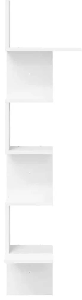 fehér forgácslap fali sarokpolc 32x32x127,5 cm
