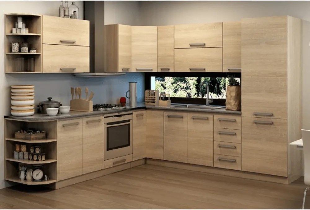 Alsószekrény 45 1DV, tölgy sonoma, NOVA PLUS NOPL-063-0S