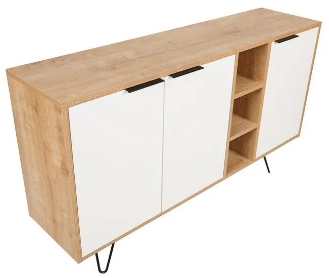 Konzolasztal Clara Console - Oak, Fehér