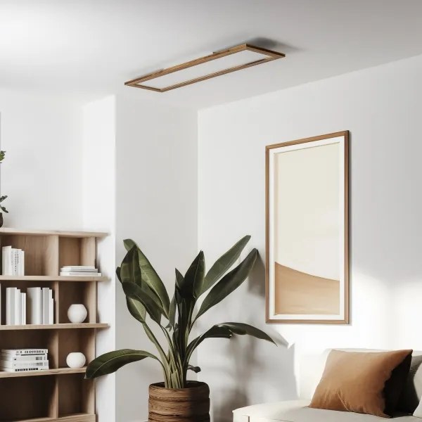 Brilagi - LED dimmelhető lámpatest SLIMFRAME WOOD LED/58W/230V 124x33,7 cm + távirányító