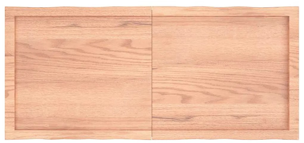 világosbarna asztallap 120x50x(2-4)cm kezelt tömör élőszegélyes