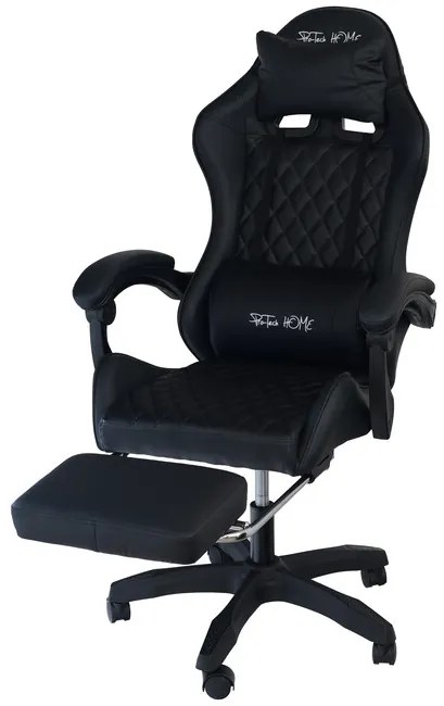 Gamer szék - Gaming Comfort - Black Pro-Tech HOME 40794