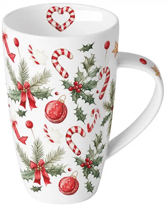 Karácsonyi porcelán nagy bögre Christmas Elements 600 ml