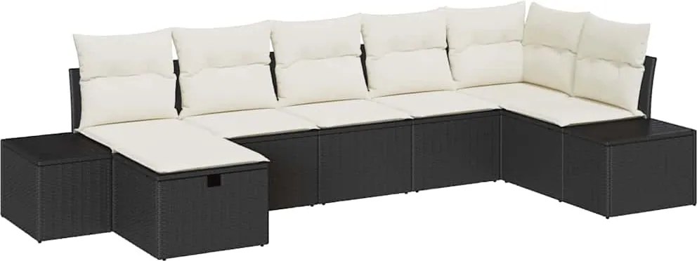 vidaXL Kanapé Szett párnával 8 pcs polirattan