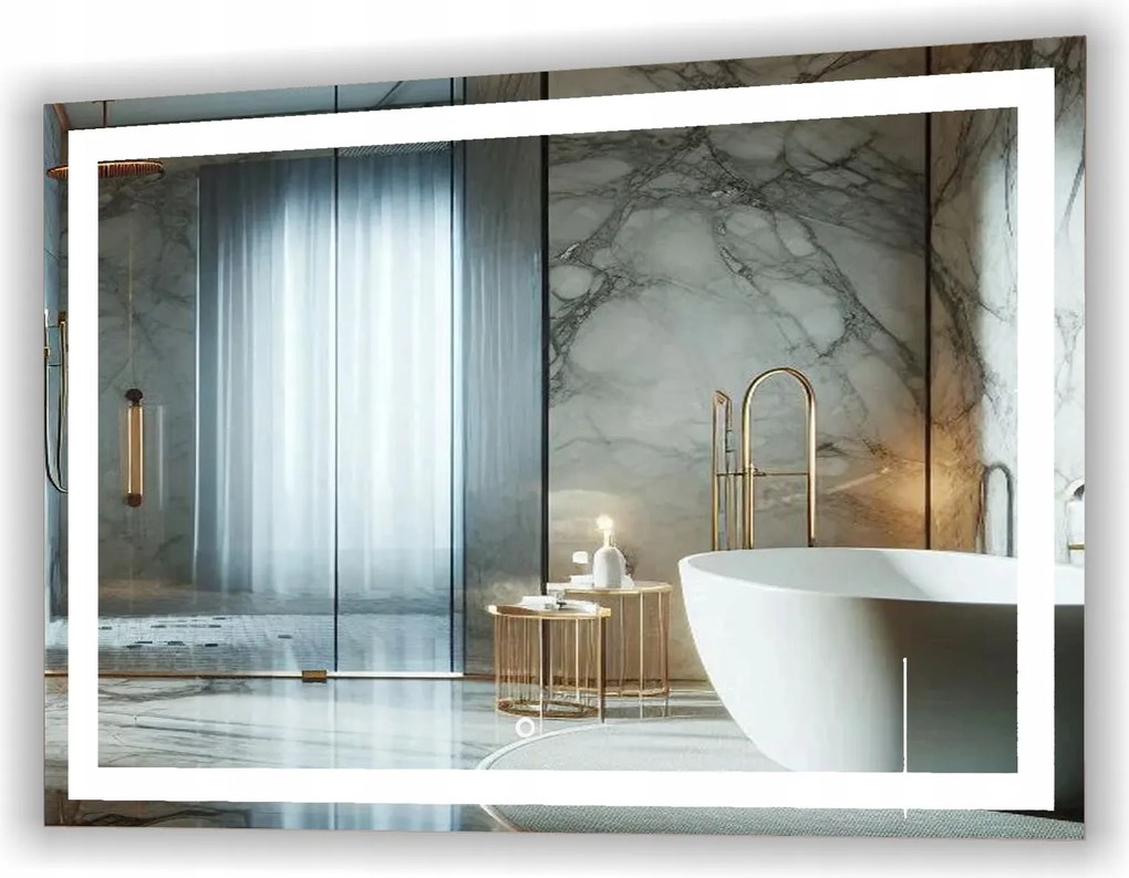 Led Tükör 80x50 Érintőkapcsolóval Lunara