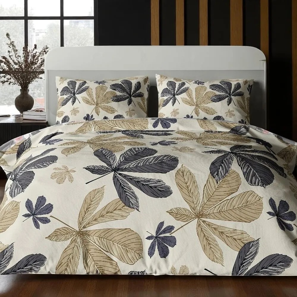Krepp pamut ágynemű Homa TORRY LEAFS 2 részes 140x200 cm