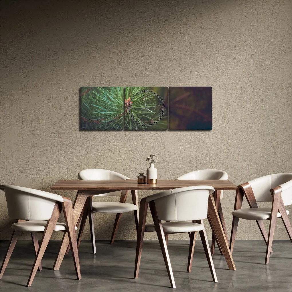 Kép - Fenyőfa részlete (órával) (90x30 cm)