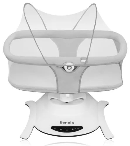 Lionelo - BELLA 2 az 1-ben zenélő babahinta Grey Concrete + távirányító