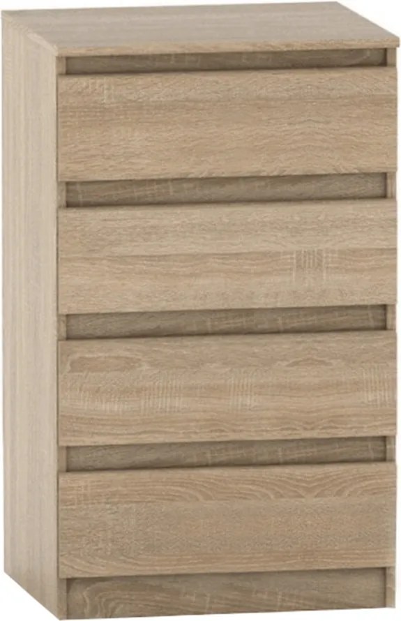 4 fiókos komód, tölgy sonoma, HANY NEW 014