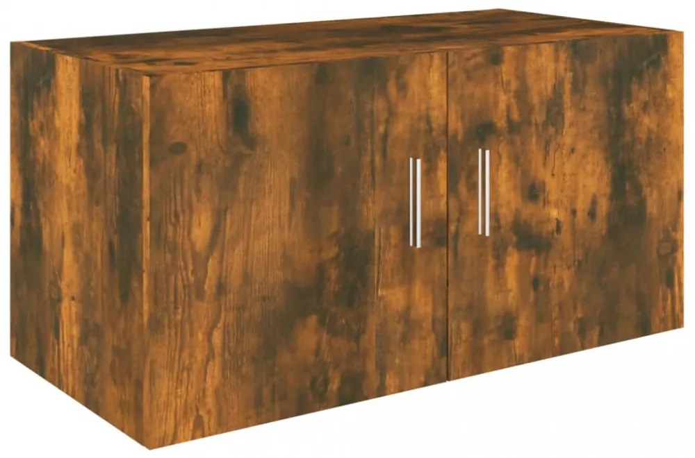 füstös tölgy színű szerelt fa faliszekrény 80 x 39 x 40 cm