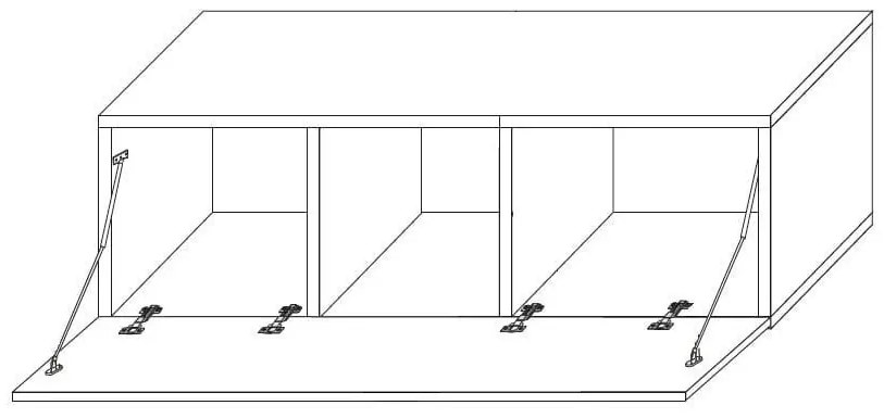 LODI asztal TV alá - 160 cm széles, fehér